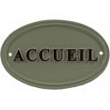 plaque de porte ovale acceuil