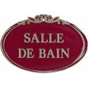 Plaque de porte ovale salle de bain