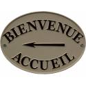 plaque de porte ovale Bienvenue/Accueil