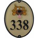Numéro de maison décoration Chien