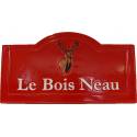 Plaque  de maison, de propriété avec décoration Cerf